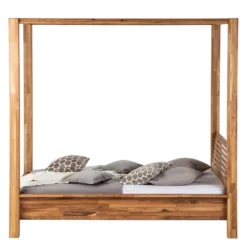 Lit à Baldaquin Lisa -Promos Déco Vestiaire Boutique himmelbett lisa massivholz 180 x 200cm eiche 3430497