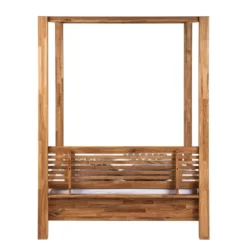 Lit à Baldaquin Lisa -Promos Déco Vestiaire Boutique himmelbett lisa massivholz 180 x 200cm eiche 3430505
