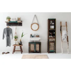 Panneau Porte-manteaux Goa -Promos Déco Vestiaire Boutique leiter montendre eucalyptus massiv 4445952