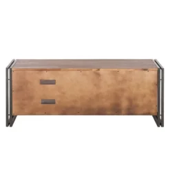 Meuble TV MANCHESTER 2 Rangements Droite -Promos Déco Vestiaire Boutique lowboard manchester i akazie massiv metall 4872744