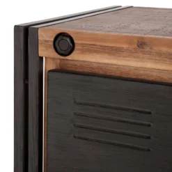 Meuble TV MANCHESTER 2 Rangements Droite -Promos Déco Vestiaire Boutique lowboard manchester i akazie massiv metall 4872756