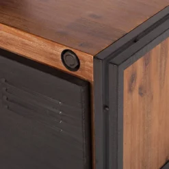 Meuble TV MANCHESTER 2 Rangements Milieu -Promos Déco Vestiaire Boutique lowboard manchester ii akazie massiv metall 4882944