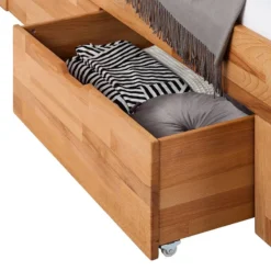 Lit EosWOOD (avec Tiroirs) -Promos Déco Vestiaire Boutique massivholzbett eos inklusive 4 bettkaesten kernbuche massiv geoelt 357385