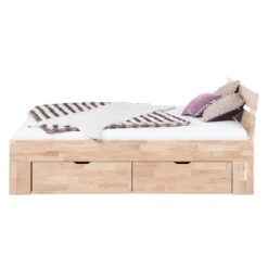 Lit En Bois Massif EosWOOD -Promos Déco Vestiaire Boutique massivholzbett eoswood inklusive 4 bettkaesten eiche massiv 180 x 200cm eiche weissoel 3396681