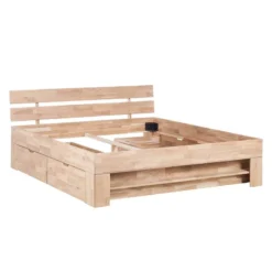 Lit En Bois Massif EosWOOD -Promos Déco Vestiaire Boutique massivholzbett eoswood inklusive 4 bettkaesten eiche massiv 180 x 200cm eiche weissoel 3396709