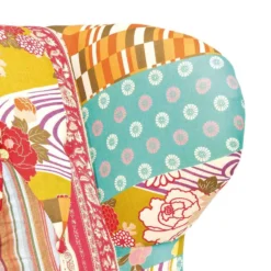 Fauteuil Wing Patchwork -Promos Déco Vestiaire Boutique patchwork ohrensessel webstoff mehrfarbig 3588225