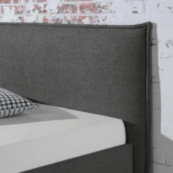 Lit Capitonné Kolbäck Tissu Structuré -Promos Déco Vestiaire Boutique polsterbett kolbaeck strukturstoff 160 x 200cm bettgestell ohne matratze lattenrost anthrazit 4702244