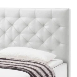 Lit Capitonné Pisa -Promos Déco Vestiaire Boutique polsterbett pisa kunstleder weiss 4186972