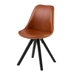 Chaises Capitonnées Aledas III -Promos Déco Vestiaire Boutique polsterstuhl aledas lll 2er set kunstleder gummbibaum massiv cognac schwarz 5104164