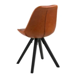 Chaises Capitonnées Aledas III -Promos Déco Vestiaire Boutique polsterstuhl aledas lll 2er set kunstleder gummbibaum massiv cognac schwarz 5104168