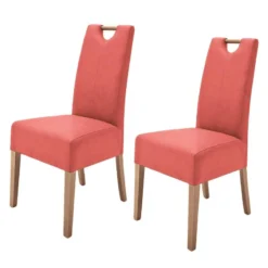 Lot De 2 Chaises Capitonnées Alessia II -Promos Déco Vestiaire Boutique polsterstuhl alessia ii 2er set kunstleder rot eiche 4285356