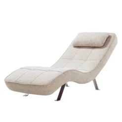 Fauteuil De Relaxation Long Island Tissu -Promos Déco Vestiaire Boutique relaxliege long island webstoff stoff parsa beige grau 3940728