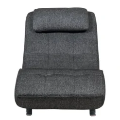 Fauteuil De Relaxation Long Island Tissu -Promos Déco Vestiaire Boutique relaxliege long island webstoff stoff parsa grau schwarz 3940920