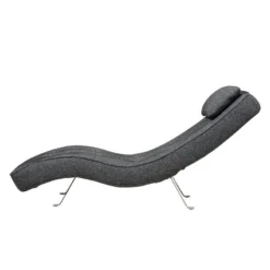 Fauteuil De Relaxation Long Island Tissu -Promos Déco Vestiaire Boutique relaxliege long island webstoff stoff parsa grau schwarz 3940932