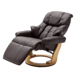 Fauteuil Relaxation Grunewald II -Promos Déco Vestiaire Boutique relaxsessel grunewald ii echtleder kunstleder braun buche 1474014