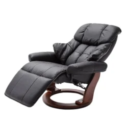 Fauteuil Relaxation Grunewald II -Promos Déco Vestiaire Boutique relaxsessel grunewald ii echtleder kunstleder schwarz walnuss dekor 1474114