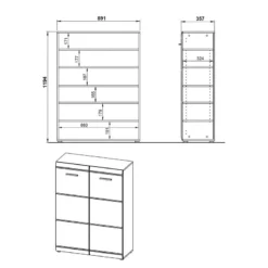 Ensemble De Vestibule Adana IV 24 Ensemble De Vestibule Adana IV -Promos Déco Vestiaire Boutique schuhkommode adana eiche sonoma dekor 90 cm 5162568 1