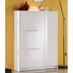 Meuble à Chaussures Glaze -Promos Déco Vestiaire Boutique schuhkommode glaze hochglanz weiss 318552