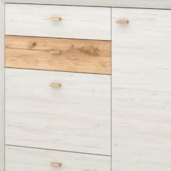 Armoire à Chaussures Calvi -Promos Déco Vestiaire Boutique schuhschrank calvi pinie weiss dekor eiche 4259224