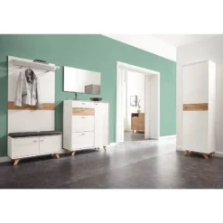 Armoire à Chaussures Calvi -Promos Déco Vestiaire Boutique schuhschrank calvi pinie weiss dekor eiche 4259232