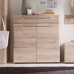 Armoire à Chaussures Lindley -Promos Déco Vestiaire Boutique schuhschrank lindley eiche sanremo dekor 343020