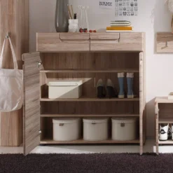 Armoire à Chaussures Lindley -Promos Déco Vestiaire Boutique schuhschrank lindley eiche sanremo dekor 343022