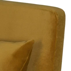 Fauteuil Blomma -Promos Déco Vestiaire Boutique sessel blomma samtstoff senfgelb nussbaum 3670861