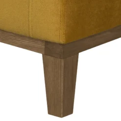 Fauteuil Blomma -Promos Déco Vestiaire Boutique sessel blomma samtstoff senfgelb nussbaum 3670865