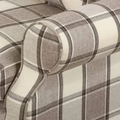 Fauteuil à Oreilles Colmar XL -Promos Déco Vestiaire Boutique sessel corteen webstoff braun beige 4283708