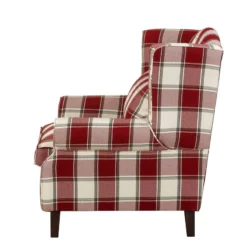 Fauteuil à Oreilles Colmar XL -Promos Déco Vestiaire Boutique sessel corteen webstoff rot beige 4283748