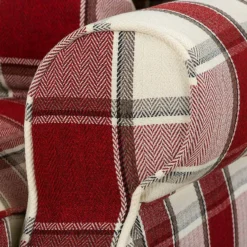 Fauteuil à Oreilles Colmar XL -Promos Déco Vestiaire Boutique sessel corteen webstoff rot beige 4283756