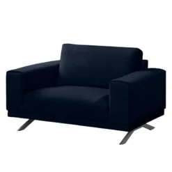 Fauteuil Lorcy -Promos Déco Vestiaire Boutique sessel lorcy samt dunkelblau 4892824