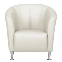 Fauteuil Minga -Promos Déco Vestiaire Boutique sessel minga echtleder weiss 4474080