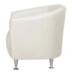 Fauteuil Minga -Promos Déco Vestiaire Boutique sessel minga echtleder weiss 4474088