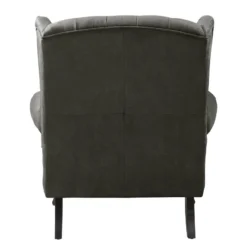 Fauteuil à Oreilles Miscol -Promos Déco Vestiaire Boutique sessel miscol antiklederlook mit hocker dunkelgrau 4886436