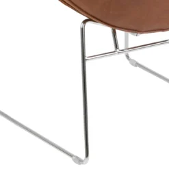 Fauteuil Montola Imitation Cuir -Promos Déco Vestiaire Boutique sessel montola kunstleder cognac chrom 5087464