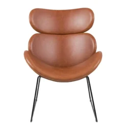 Fauteuil Montola Imitation Cuir -Promos Déco Vestiaire Boutique sessel montola kunstleder cognac schwarz 5087472
