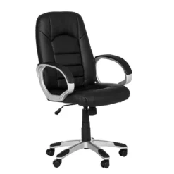 Fauteuil De Direction Steve II -Promos Déco Vestiaire Boutique steve ii chefsessel kunstlederbezug schwarz 1306547