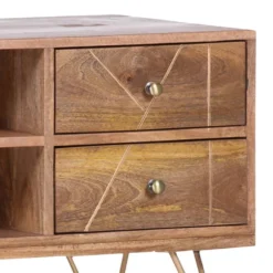 Meuble TV Argallo -Promos Déco Vestiaire Boutique tv lowboard argallo mango massiv metall mango gold 4419608