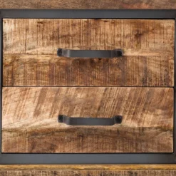 Meuble TV Hunter -Promos Déco Vestiaire Boutique tv lowboard hunter mango massiv metall mango blaugrau 4414488