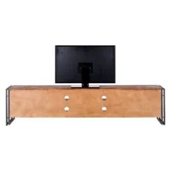 Meuble TV MANCHESTER 4 Rangements Milieu -Promos Déco Vestiaire Boutique tv lowboard manchester akazie massiv metall 4882676