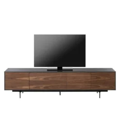 Meuble TV Payara -Promos Déco Vestiaire Boutique tv lowboard payara walnuss schwarz 4372796