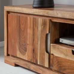 Meuble TV Vision II -Promos Déco Vestiaire Boutique tv lowboard vision ii akazie massiv 4024628