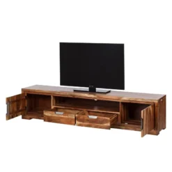 Meuble TV Vision II -Promos Déco Vestiaire Boutique tv lowboard vision ii akazie massiv 4024644