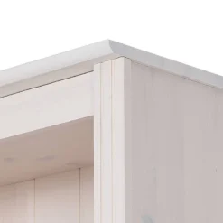 Meuble TV Lillehammer II -Promos Déco Vestiaire Boutique wohnwand lillehammer ii 3 teilig kiefer massiv kiefer weiss 4843916