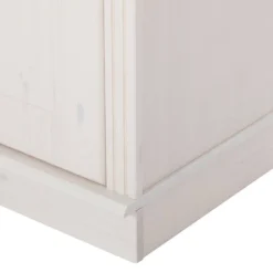 Meuble TV Lillehammer II -Promos Déco Vestiaire Boutique wohnwand lillehammer ii 3 teilig kiefer massiv weiss 1655146