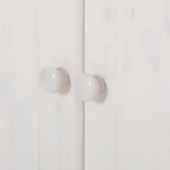 Meuble TV Lillehammer II -Promos Déco Vestiaire Boutique wohnwand lillehammer ii 3 teilig kiefer massiv weiss 1655162