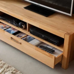 Meuble TV Majona 23 Meuble TV Majona -Promos Déco Vestiaire Boutique wohnwand majona 4 teilig inkl beleuchtung kernbuche massiv 980782