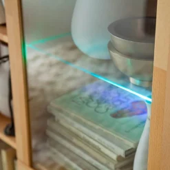 Meuble TV Majona 25 Meuble TV Majona -Promos Déco Vestiaire Boutique wohnwand majona 4 teilig inkl beleuchtung kernbuche massiv 980786