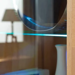 Meuble TV Majona 24 Meuble TV Majona -Promos Déco Vestiaire Boutique wohnwand majona 4 teilig inkl beleuchtung kernbuche massiv 980794